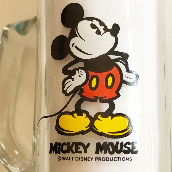 Set 2 VTG Disney Goofy Mickey Glass Stein Mug Cup - Picture 9 of 11